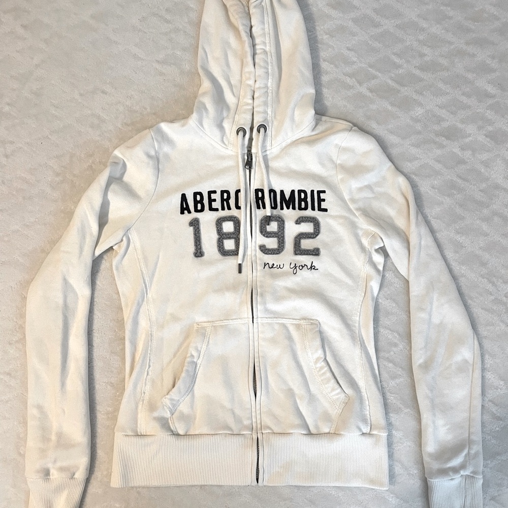 Abercrombie white zip up